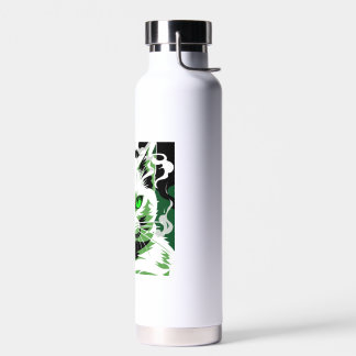 Grüne mit Augen Katze Trinkflasche