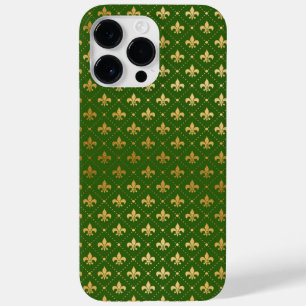 GRÜNE MIT GOLD FLEUR DI LIS PATTERN Case-Mate iPhone 14 PRO MAX HÜLLE
