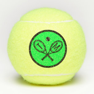 Grüne Mit Monogramm, erste Kreuzschlitze Tennisbälle