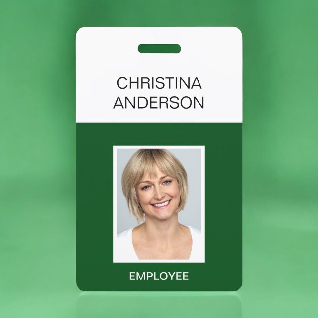 Grüne Mitarbeiter - Name Foto Corporate Work Ausweis (Von Creator hochgeladen)