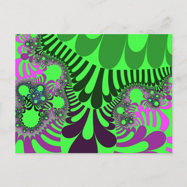 Grüne Mod Postkarte (Vorderseite)