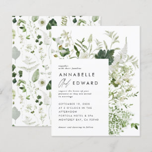 Grüne, moderne botanische Hochzeit