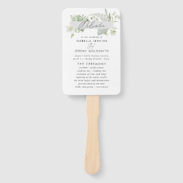 Grüne, moderne botanische Hochzeit Fächer