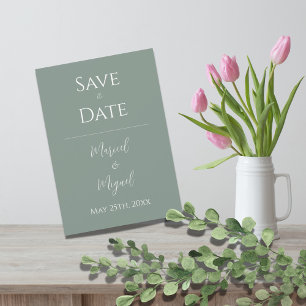 Grüne Moderne Elegant einfach Save The Date