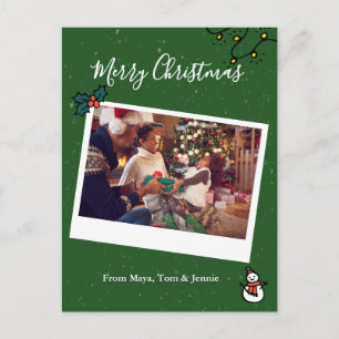 Grüne moderne elegante Frohe Weihnachten Familienf