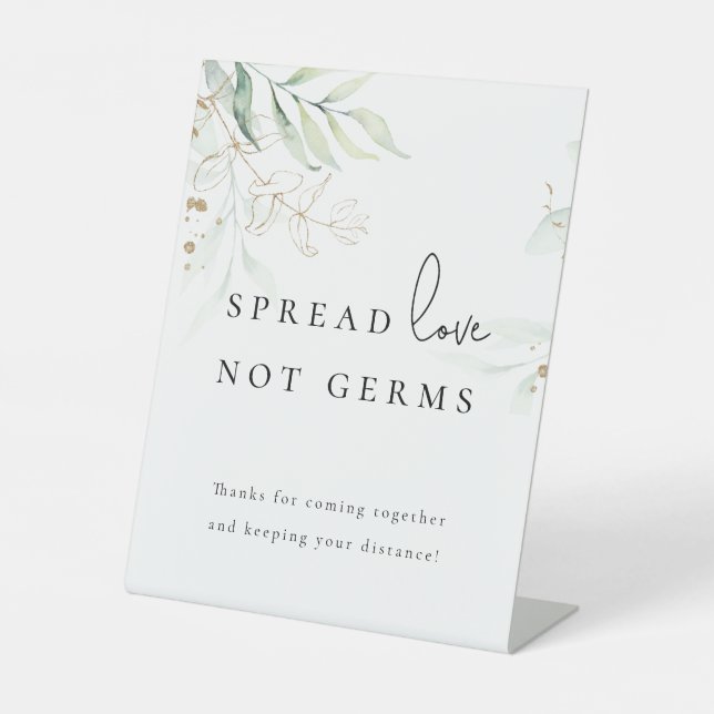  Grüne moderne Hochzeitsstation Sockelschild (Vorderseite)