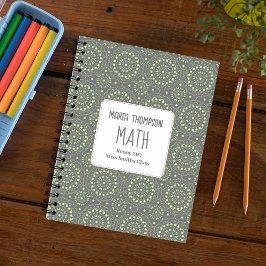 Grüne Moderne Schule Personalisiert Notizbuch