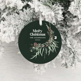 Grüne, moderne und elegante botanische Keramik Keramik Ornament