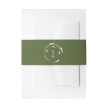 Grüne Monogramm-Hochzeit