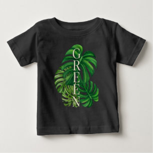Grüne Monstera-Blätter Baby T-shirt