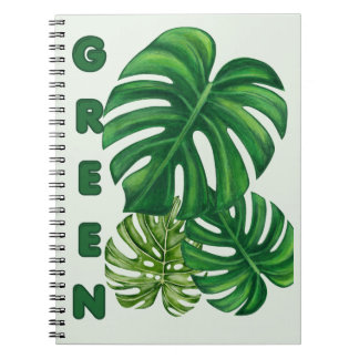 Grüne Monstera-Blätter Notizblock