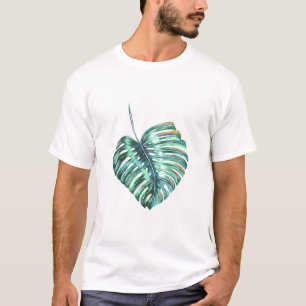 Grüne monstera Blattpalme tropisch T-Shirt