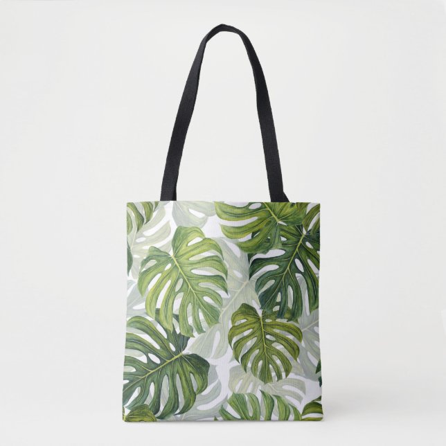 Grüne Monstera Tropical Watercolor (Vorderseite)