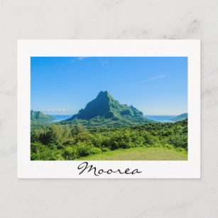 Grüne Moorea-Postkarte Postkarte