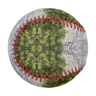 Grüne Moos und Natur Kunst Baseball