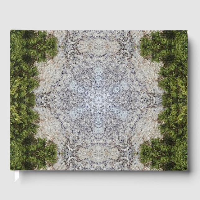 Grüne Moos und Natur Kunst Gästebuch (Vorderseite)