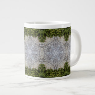 Grüne Moos und Natur Kunst Jumbo-Tasse