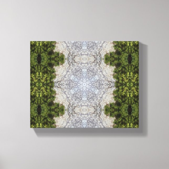 Grüne Moos und Natur Kunst Leinwanddruck (Vorderseite)