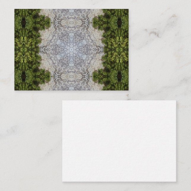 Grüne Moos und Natur Kunst Mitteilungskarte (Vorne/Hinten)