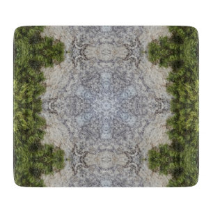 Grüne Moos und Natur Kunst Schneidebrett