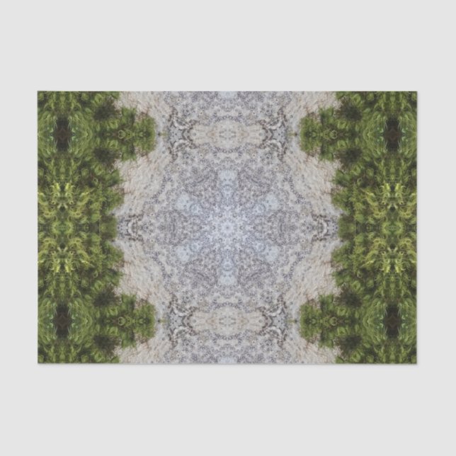 Grüne Moos und Natur Kunst Seidenpapier (Vorderseite)