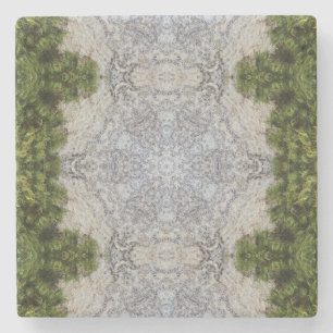 Grüne Moos und Natur Kunst Steinuntersetzer