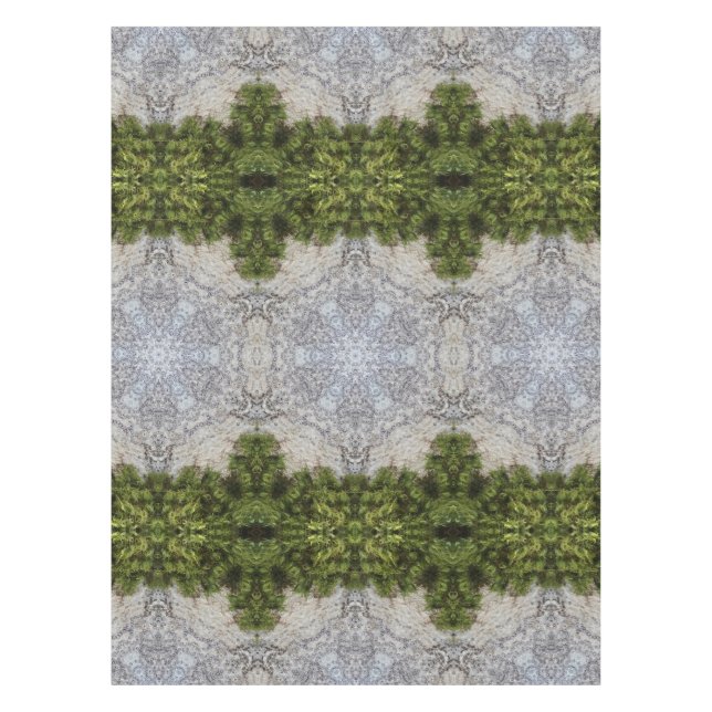 Grüne Moos und Natur Kunst Tischdecke (Vorderseite)