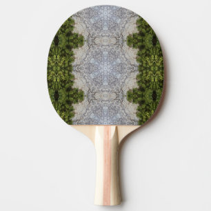 Grüne Moos und Natur Kunst Tischtennis Schläger