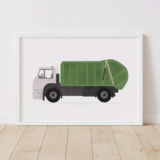 Grüne Müllhalde Truck Boys Zimmerdekor Poster (Von Creator hochgeladen)