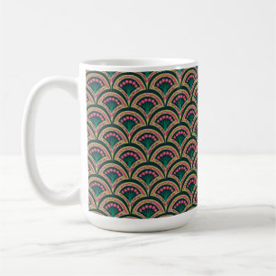 grüne Muschelform-Muster Kaffeetasse