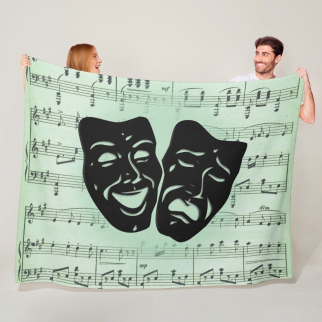 Grüne Musik und griechische Masken im Theater Fleecedecke (Beispiel)