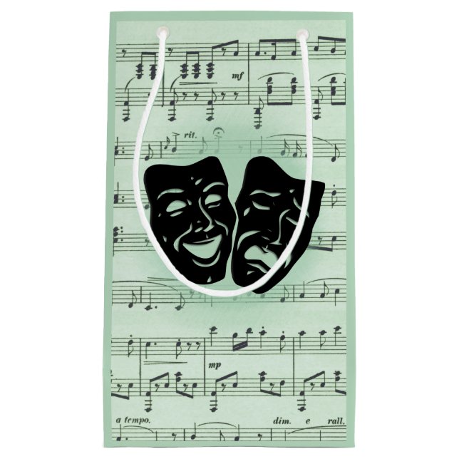 Grüne Musik und griechische Masken im Theater Kleine Geschenktüte (Vorderseite)