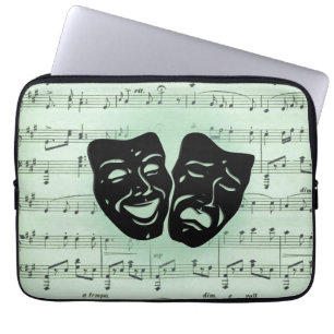 Grüne Musik und griechische Masken im Theater Laptopschutzhülle