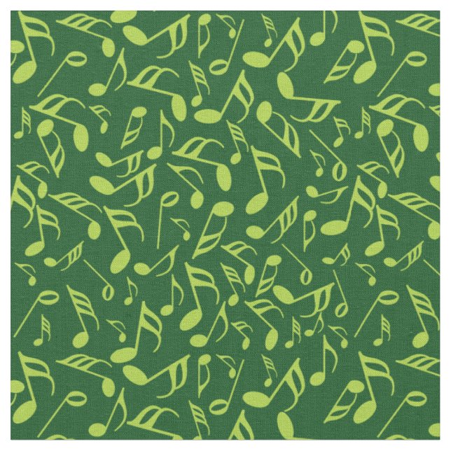 Grüne Musiknoten Stoff (Nahaufnahme)