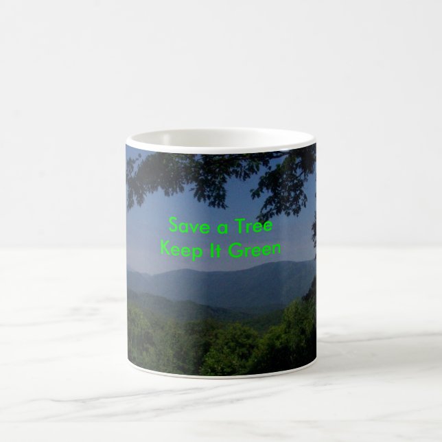Grüne Nachricht Kaffeetasse (Mittel)