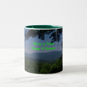 Grüne Nachricht Zweifarbige Tasse