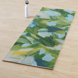 Grüne Natur Abstrakt Expressionismus Yogamatte