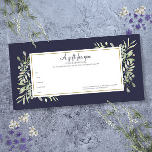 Grüne Navy Blue Business Geschenkgutschein