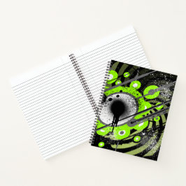 (Grüne) Neon-Tinte-Galaxie-Spirale Notizbuch