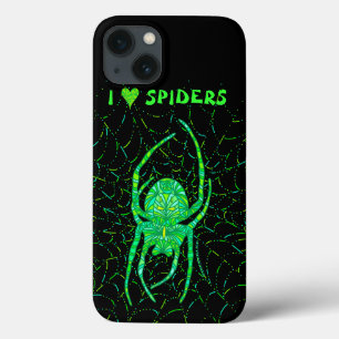 Grüne Neonspinnen-gespenstischer Case-Mate iPhone Hülle