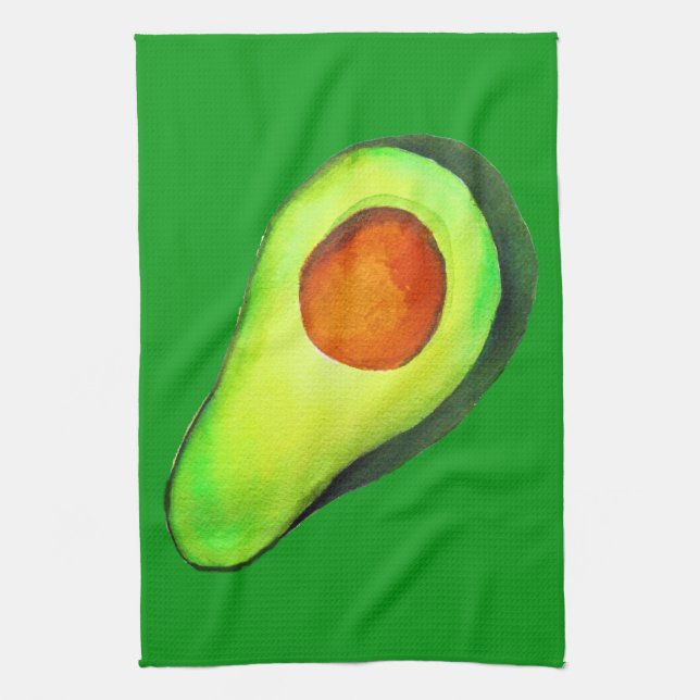 Grüne niedliche Kunst für Avocado Geschirrtuch (Vertikal)
