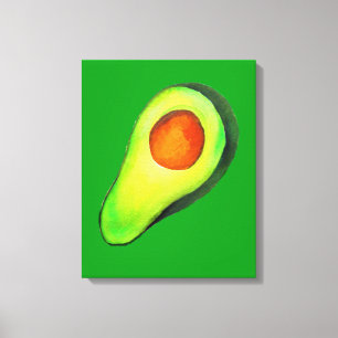 Grüne niedliche Kunst für Avocado Leinwanddruck