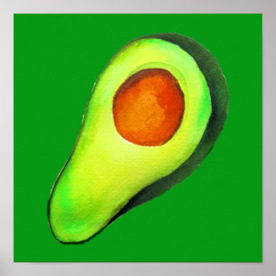 Grüne niedliche Kunst für Avocado Poster