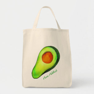 Grüne niedliche Kunst für Avocado Tragetasche