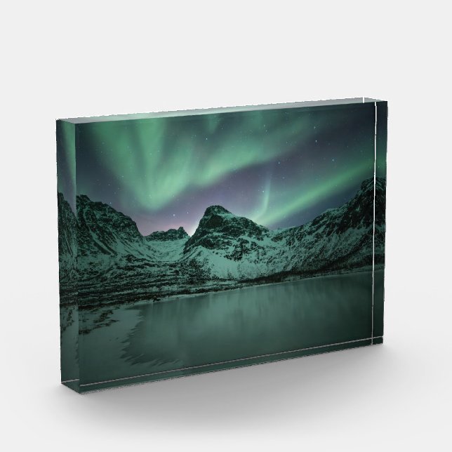 Grüne Nordlichter Fotoblock (Links)