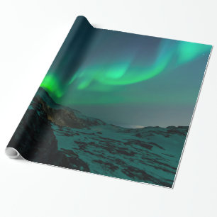 Grüne Nordlichter Geschenkpapier