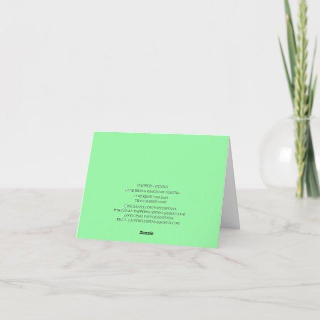 Grüne Notecards vom südlichen Frühling Karte (Rückseite)