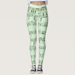 Grüne Noten Leggings
