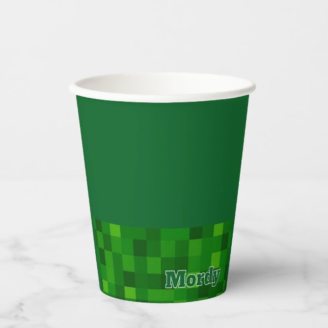 Grüne Oberschenkel Pappbecher (Vorderseite)