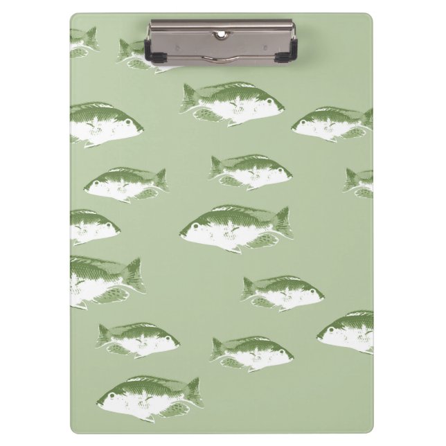Grüne Ochsenfische Klemmbrett (Vorderseite)